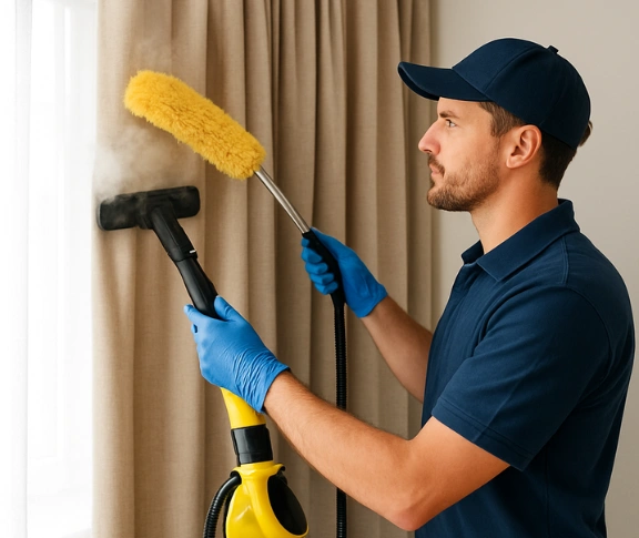 Trusted curtain steam cleaning technician Matty Curtain Cleaning brown-hill-vic QLD