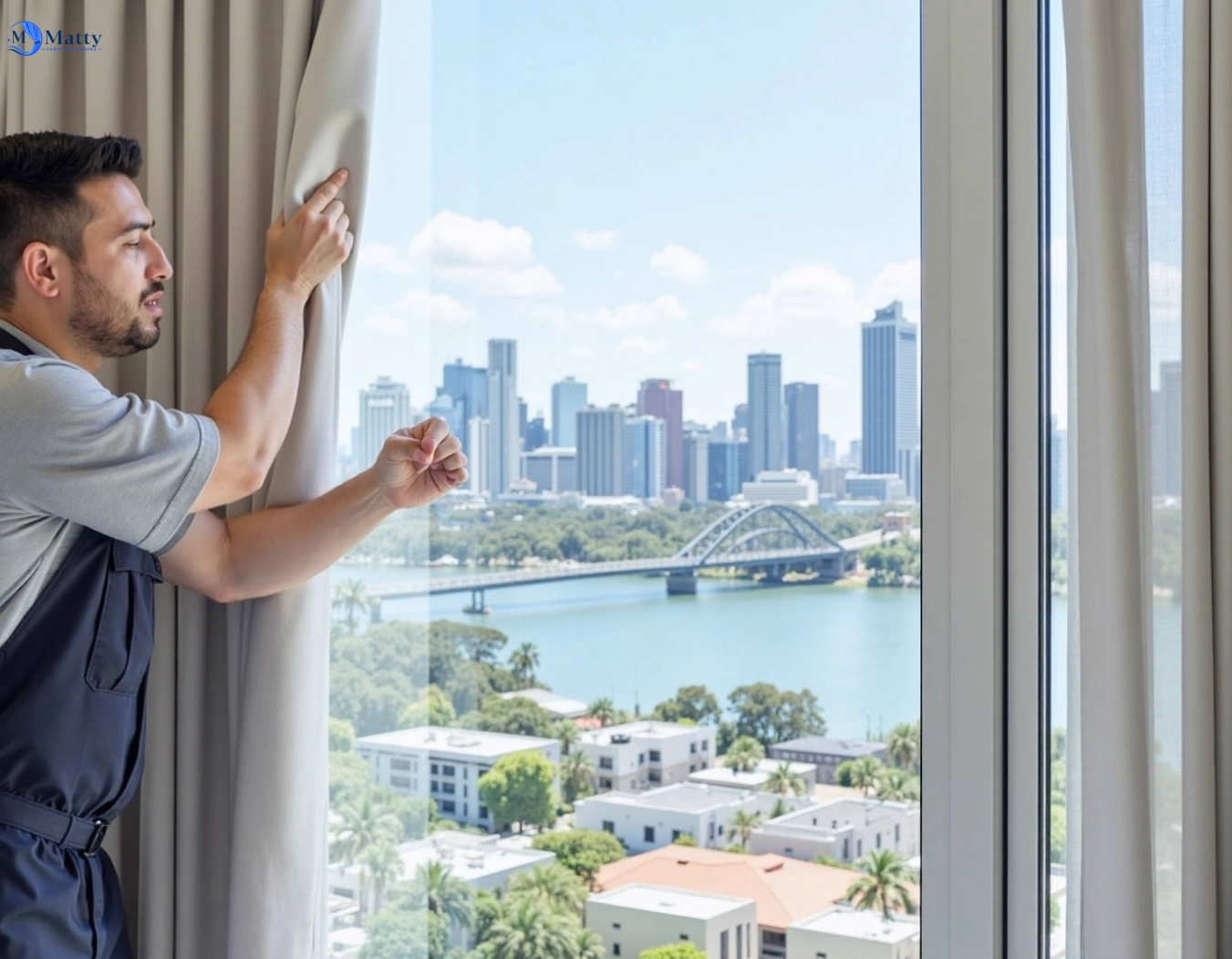 Professional curtain steam cleaning service brown-hill-vic QLD by Matty Curtain Cleaning